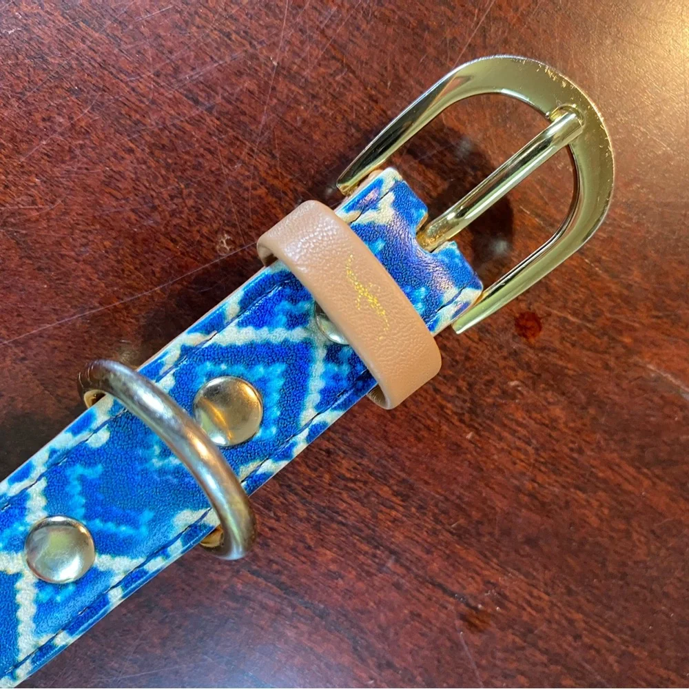 Friendship Mucky Pup Blue Diamond Leather Collar Dog Collar